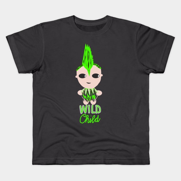 Punk Rock Baby- Wild Child Kids T-Shirt by Chelsearayne